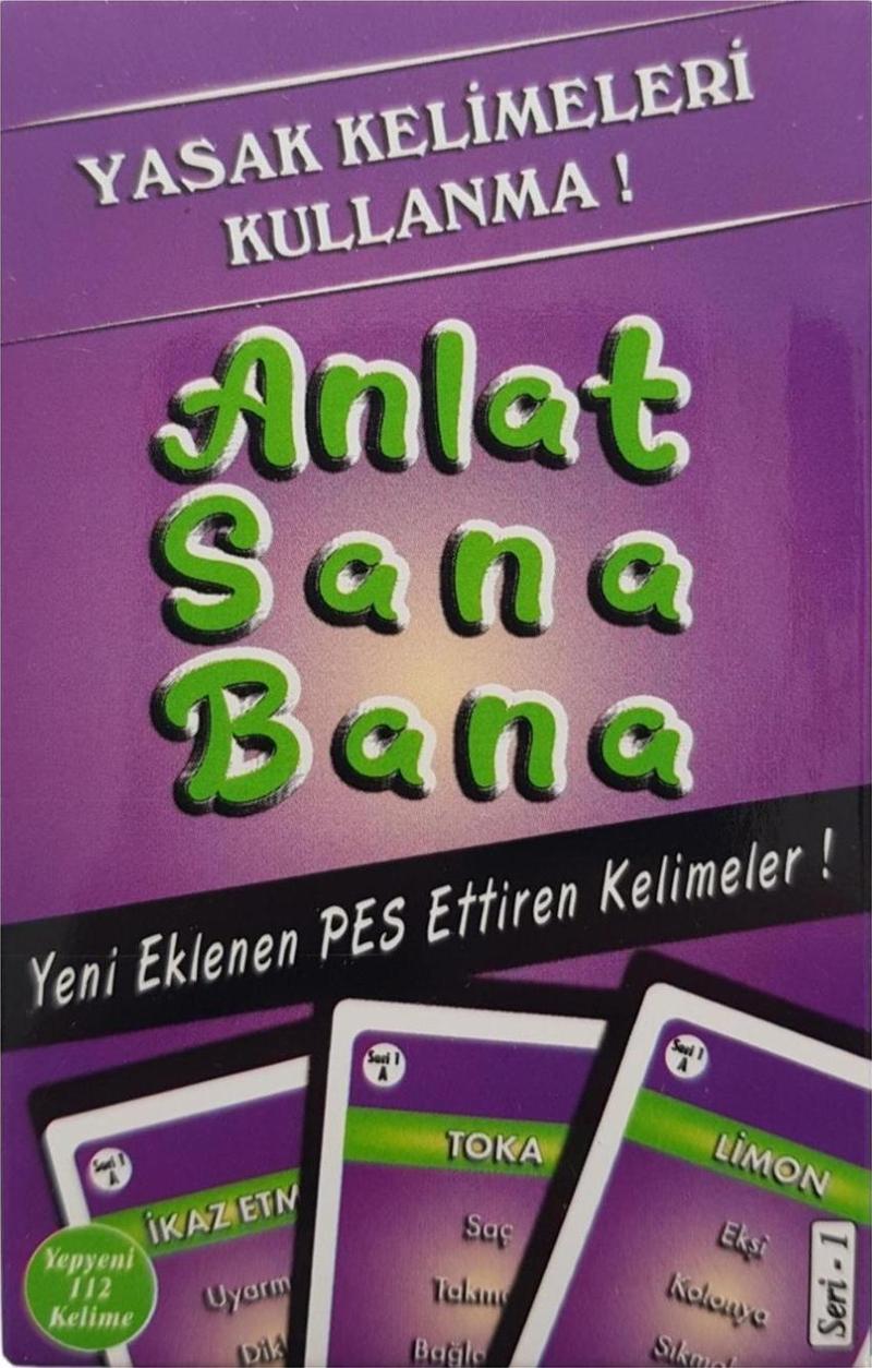 Anlat Sana Bana Yasaklı Kelime Kart Oyunu Mor