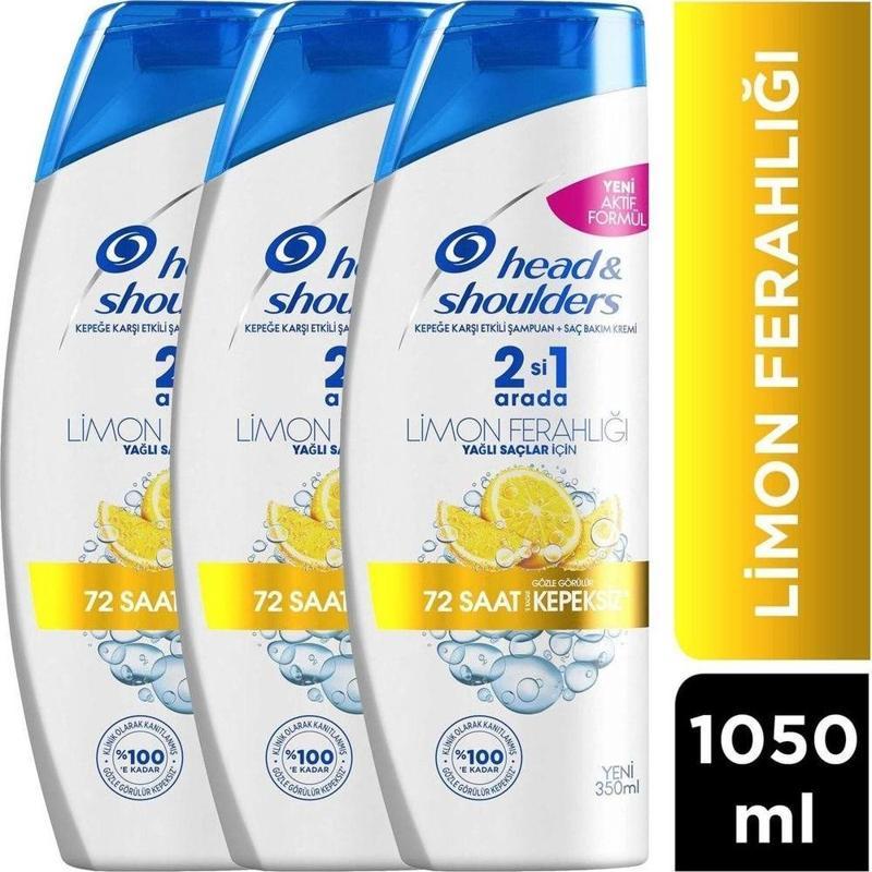 Head & Shoulders 2 Si 1 Arada Limon Ferahlığı Şampuan 350 Ml X 3 Adet