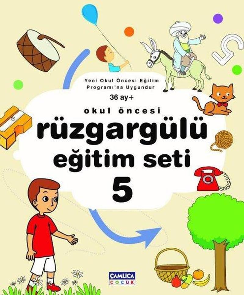 Çamlıca Çocuk Yayınları Okul Öncesi - Rüzgargülü Eğitim Seti - 5.Kitap - Kolektif