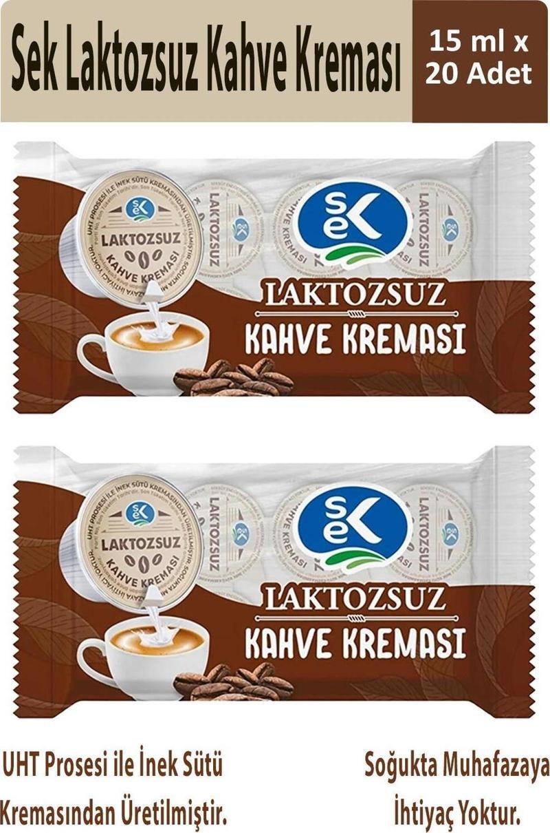 Laktozsuz Kahve Kreması 15 ml x 10 Adet x 2 Paket