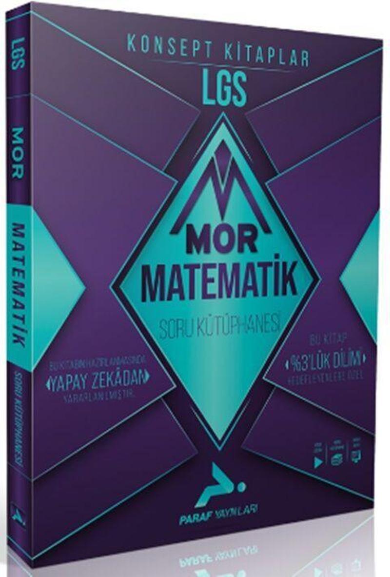 Paraf 8. Sınıf LGS Matematik Mor Soru Kütüphanesi Paraf Yayınları