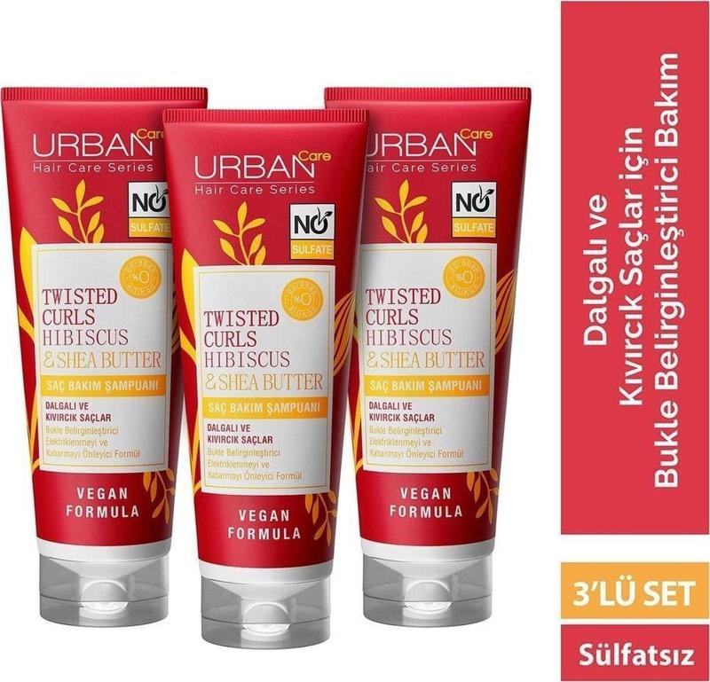 Hibiscus&shea Butter Kıvırcık Ve Dalgalı Saçlara Özel Şampuan 3x250ml-sülfatsız-vegan