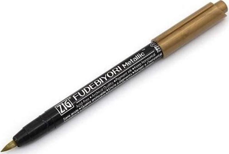 Fudebiyori Metallic Brush Pen Yaldızlı Fırça Uçlu Marker Kalem GOLD