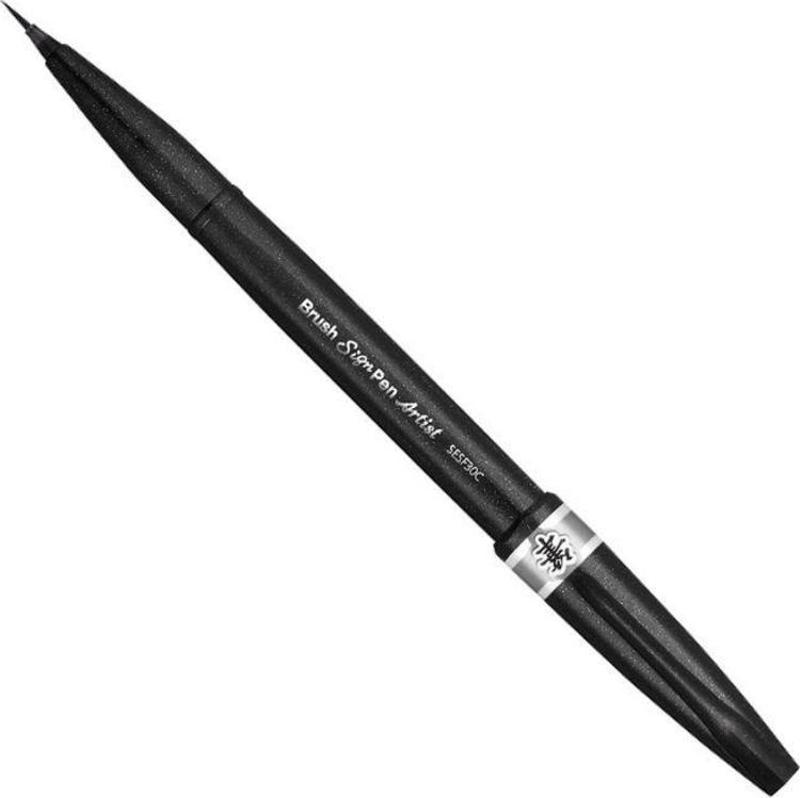 Brush Sign Pen Artist İnce Fırça Uçlu Kalem SİYAH