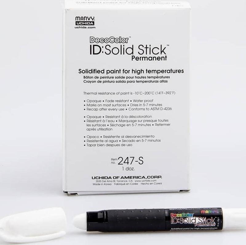 247 Solid Stick Industrial Marker Beyaz