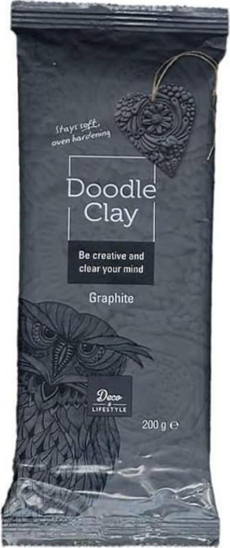 Deco Doodle Clay Polimer Kil 200 gr Graphite