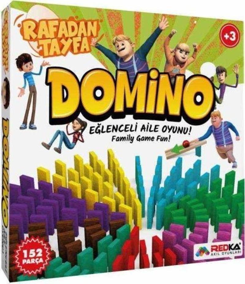 Rafadan Tayfa Domino Oyunu 9 Farklı Renk 152 Parça Ahşap Renkli Domino