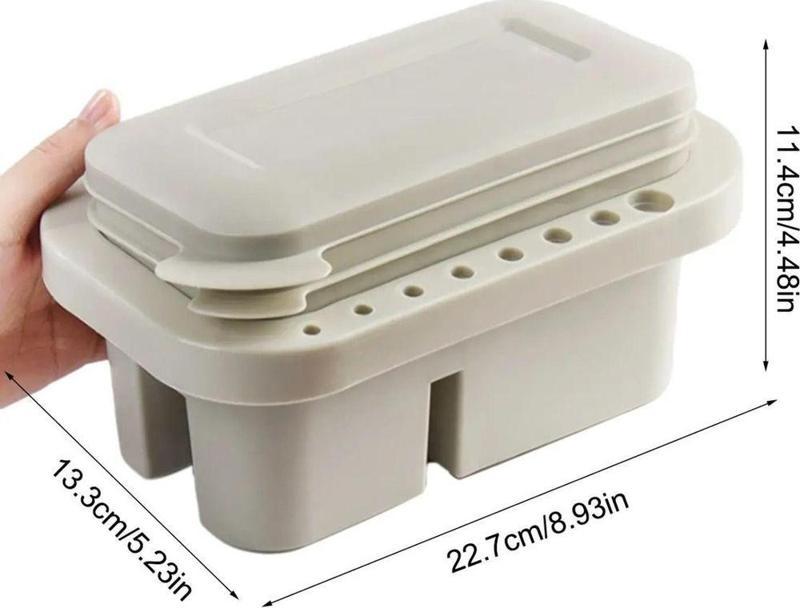 15 Godeli Paletli Fırça Yıkama Kabı 23X15X9 Cm Dc-704