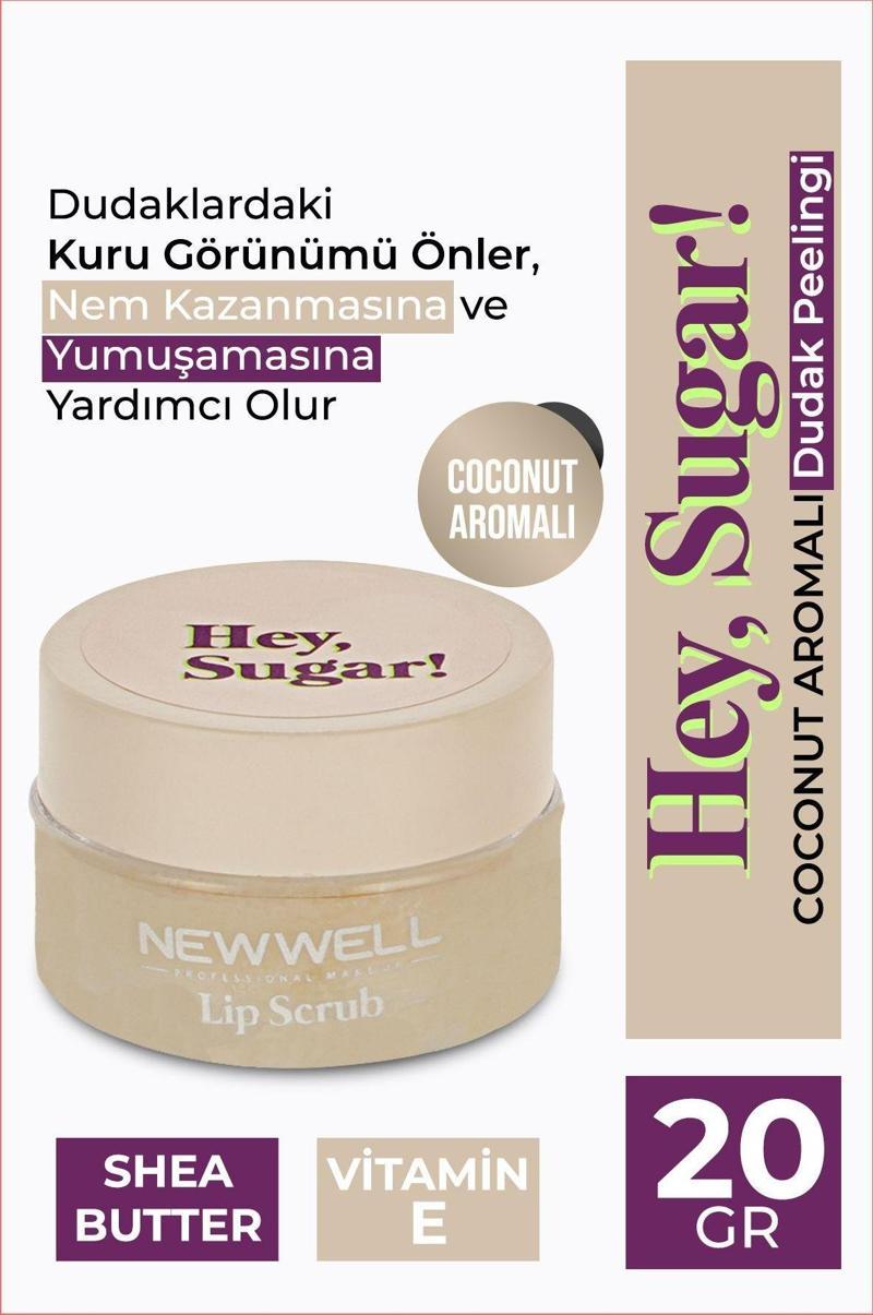 Hey Sugar! Hindistan Ceviz Aromalı Dudak Peelingi 20gr