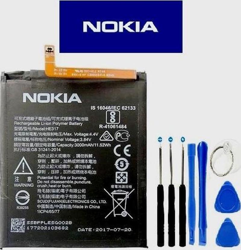 Nokia 6 HE317 Batarya Pil ve Tamir Seti 3000 mAh