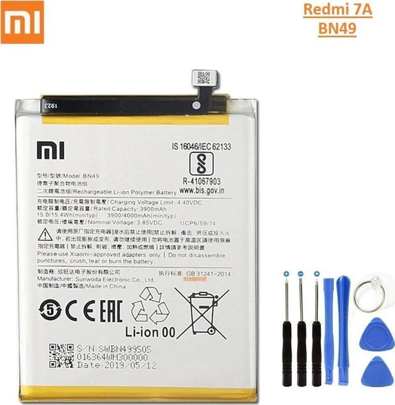 Xiaomi Redmi 7A Pil Batarya BN49 + Tamir Seti