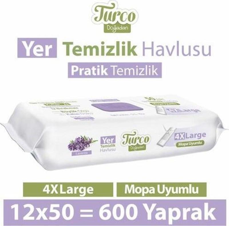 Doğadan Yer Temizlik Havlusu Lavanta 12X50(600 Yaprak)