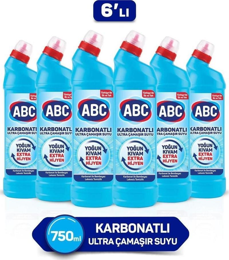 Karbonatlı Ultra Çamaşır Suyu 750 ml 6'lı Paket