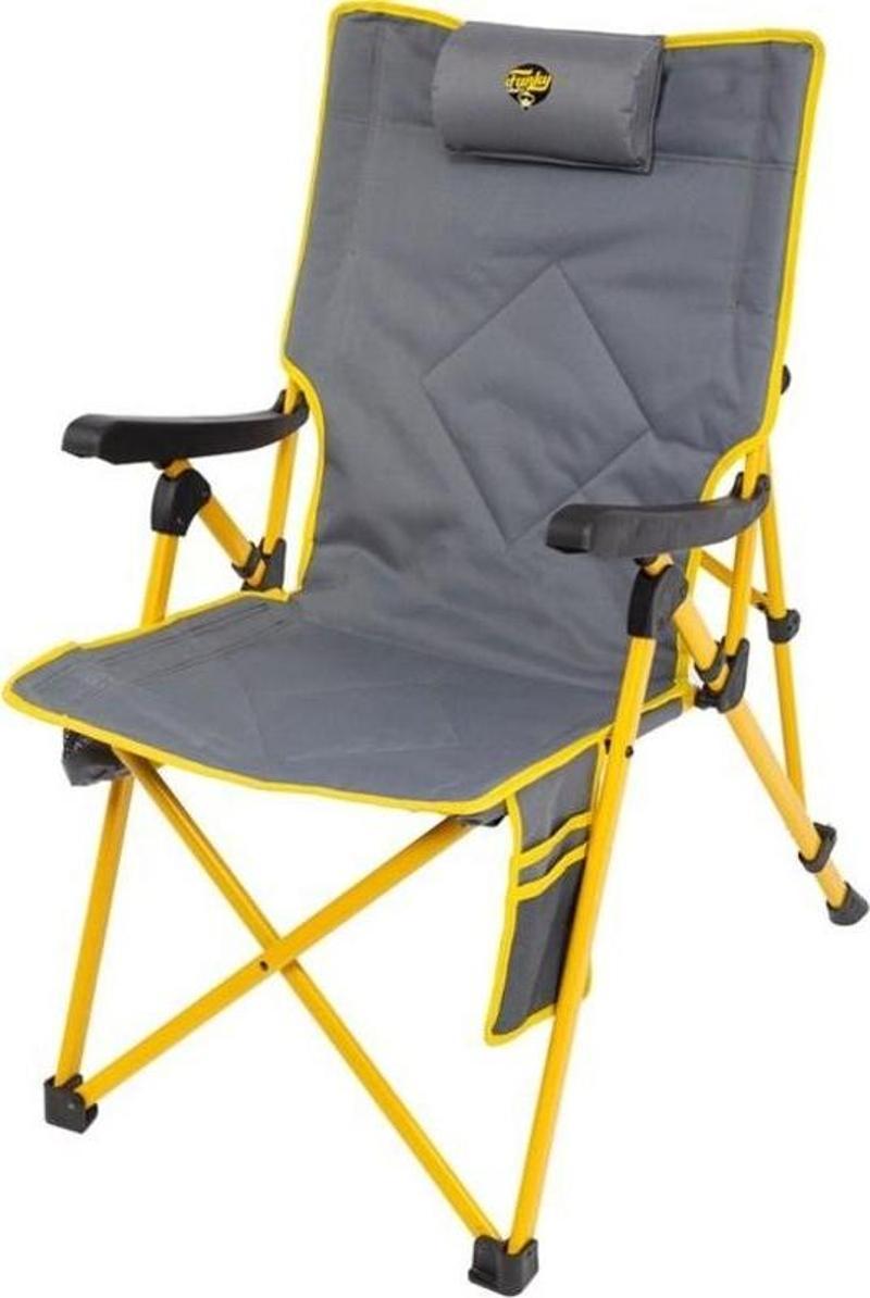 Comfort 3 Kademeli Katlanabilir Kamp Sandalyesi - Sarı