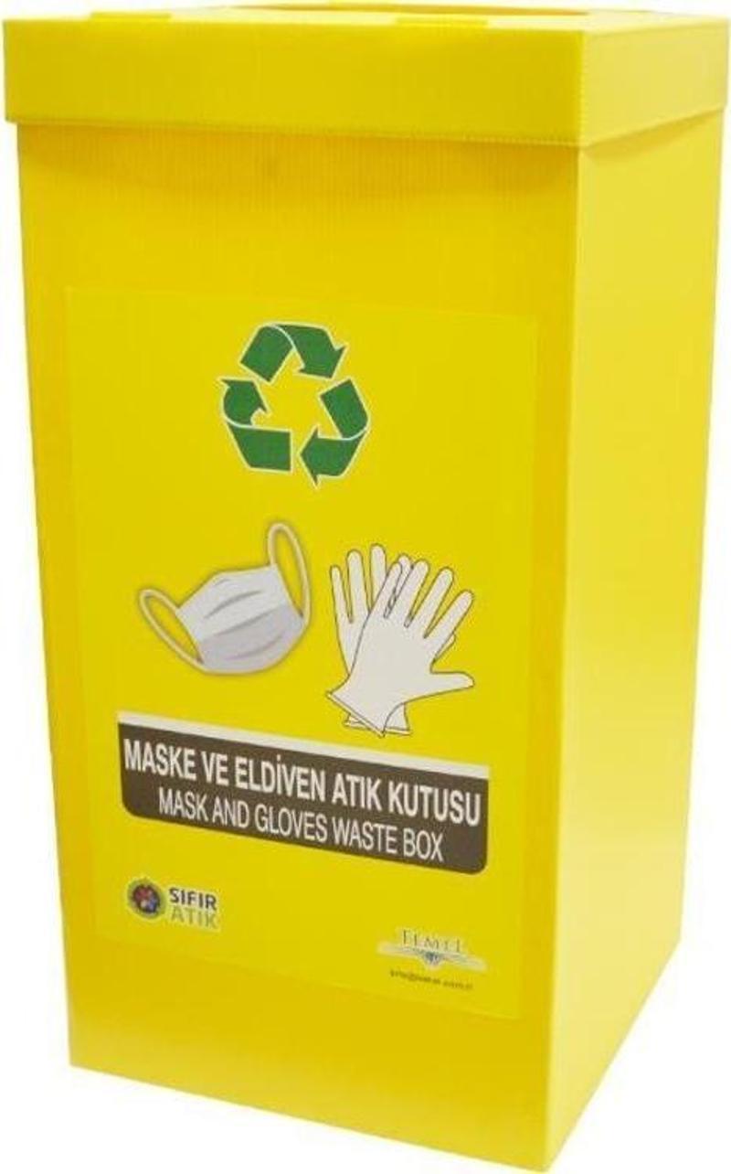 Geri Dönüşüm Kutusu - Sıfır Atık Kutusu Eldiven ve Maske