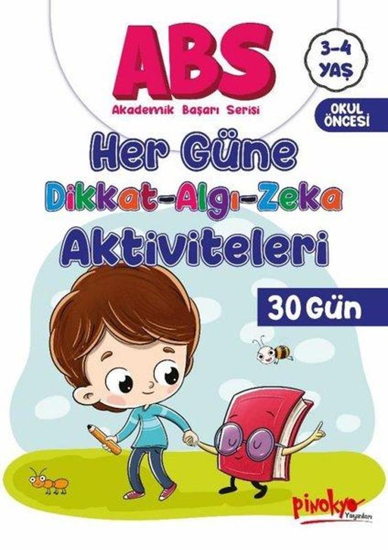 3 - 4 Yaş ABS - Her Güne Dikkat Algı Zeka Aktiviteleri 30 Gün