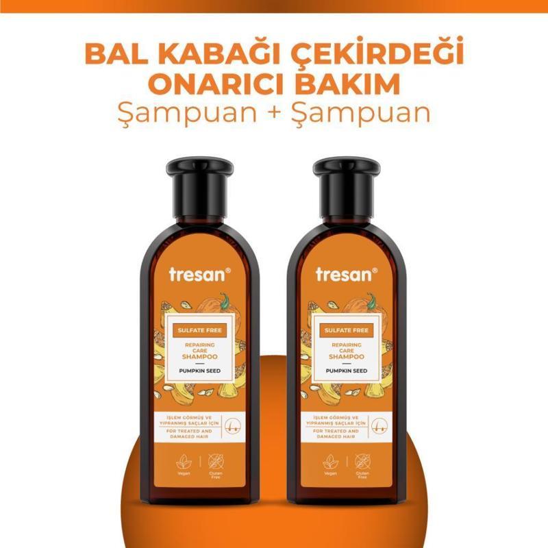 Bal Kabağı Çekirdeği Onarıcı Sülfatsız Bakım Şampuanı 300 ml x2 Adet