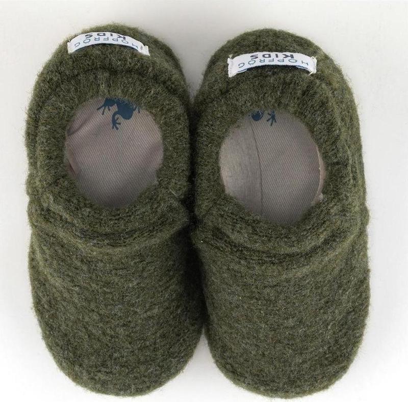 Recycled Woo Wooly Yünlü Haki Barefoot Patik