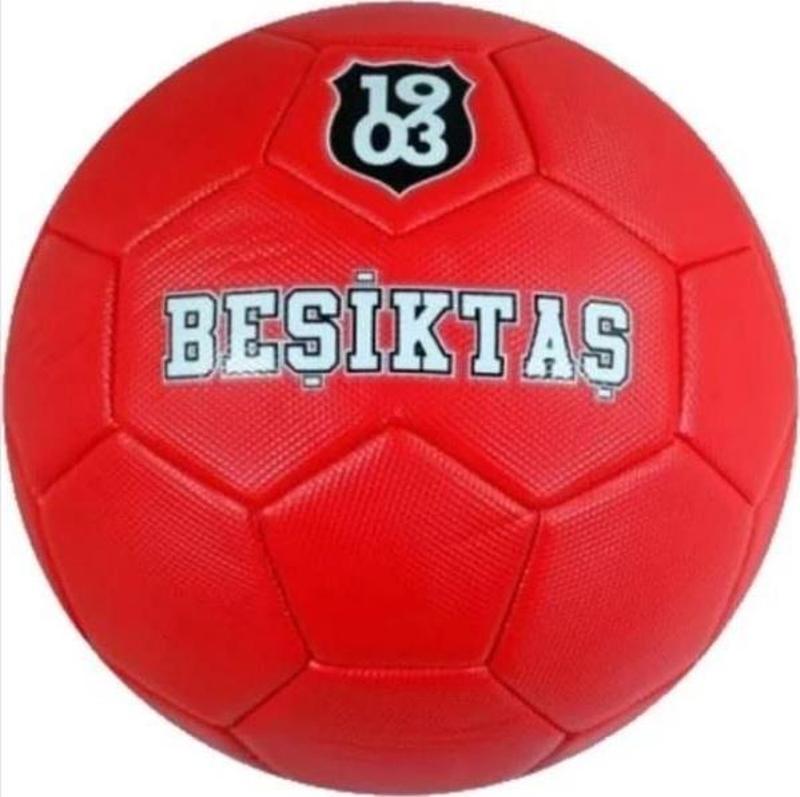 Beşiktaş Lisanslı Orjinal Futbol Topu Kırmızı No 5