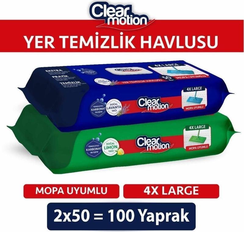 Clear Motion Yer Temizlik Havlusu(2X50) 100 Yaprak