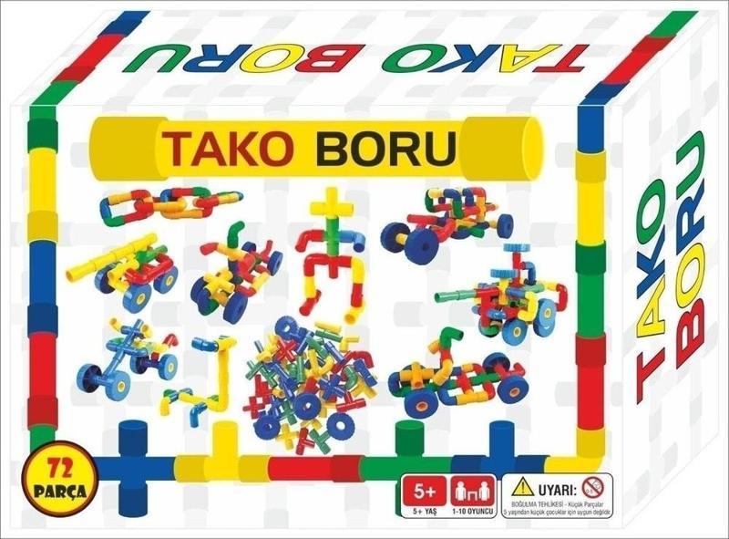 Tekerlekli Boru Lego 72 Parça Tako Boru