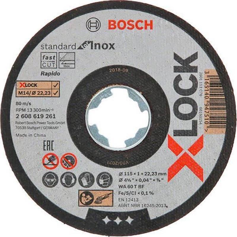 - X-LOCK - 115*1,0 mm Standard Seri Düz Inox (Paslanmaz Çelik) Kesme Diski (Taş) - Rapido