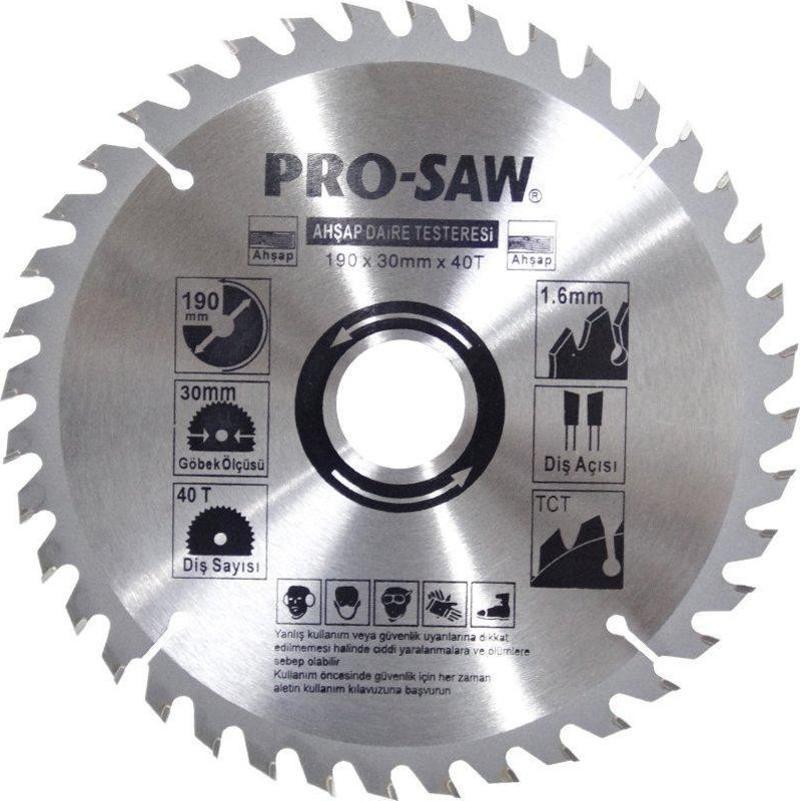 ProSaw PS16300 Ahşap Daire Testere Bıçağı 190x30mm 40Diş - Ahşap