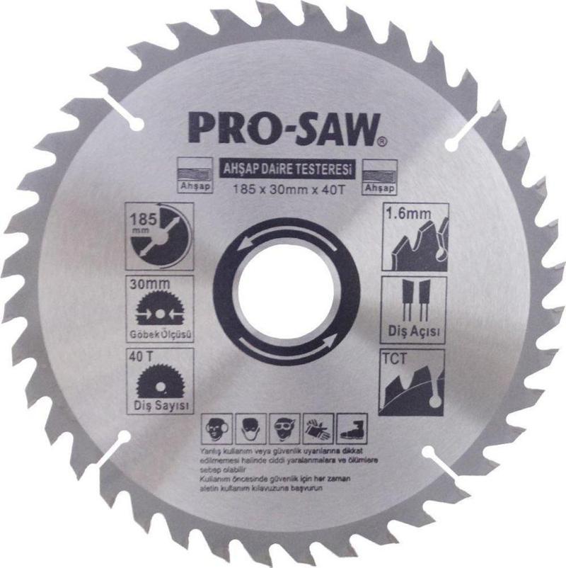 ProSaw PS51218 Ahşap Daire Testere Bıçağı 185x30mm 40Diş - Sunta