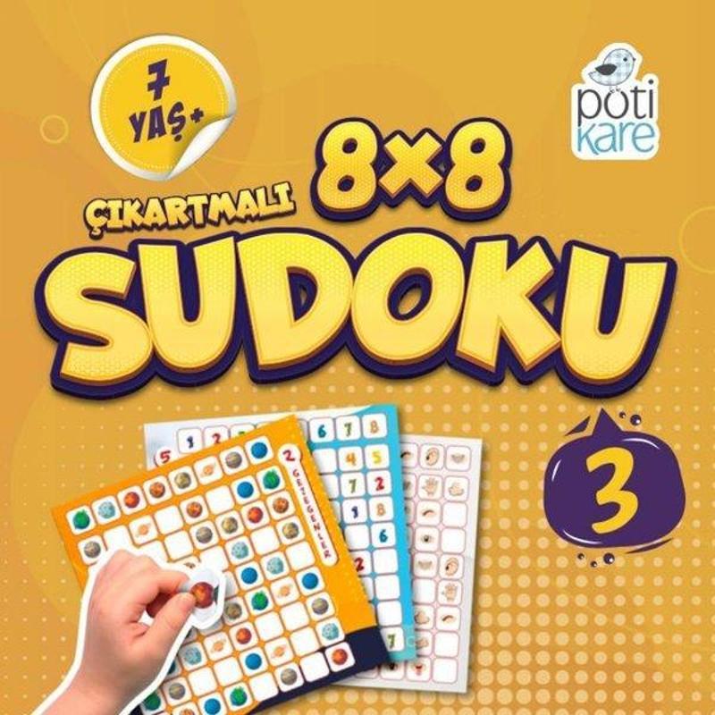 Pötikare Yayınları 8x8 Çıkartmalı Sudoku - 3 - Kolektif