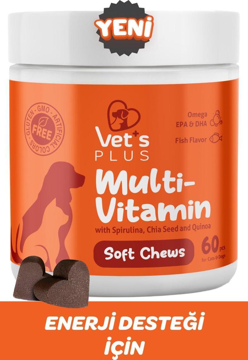 Multivitamin Çiğnenebilir Tablet 60'lı (Kedi ve Köpekler için Spirulinalı Multivitamin)