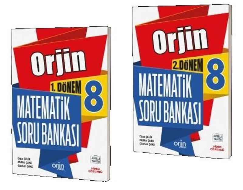 Orjin Yayınları 8. Sınıf Matematik 1. Ve 2. Dönem Soru Bankası 2023