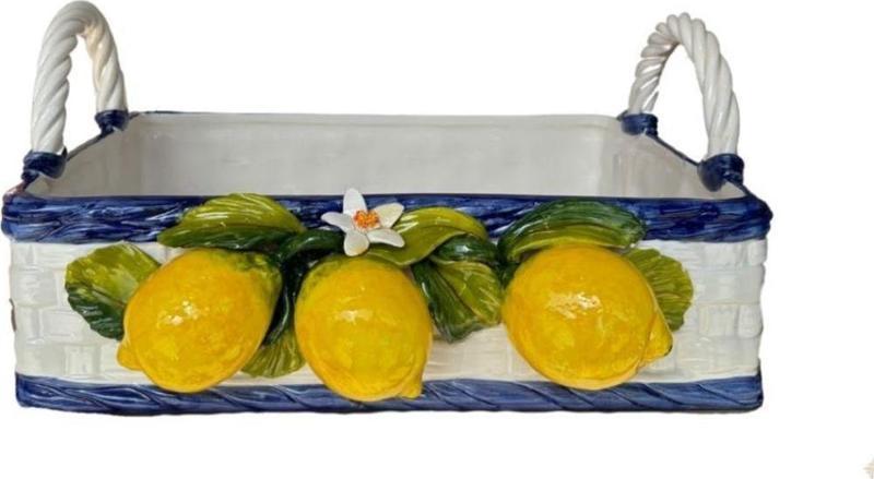 Limon Seramik Dikdörtgen Sepet 37cm