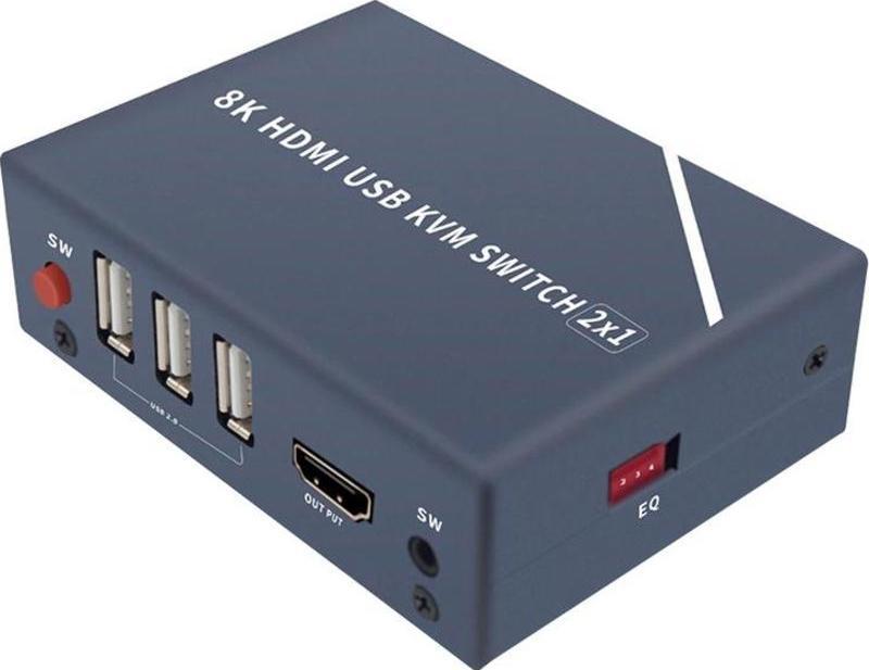 8K HDMI USB KVM SWITCH 2X1 (2818)