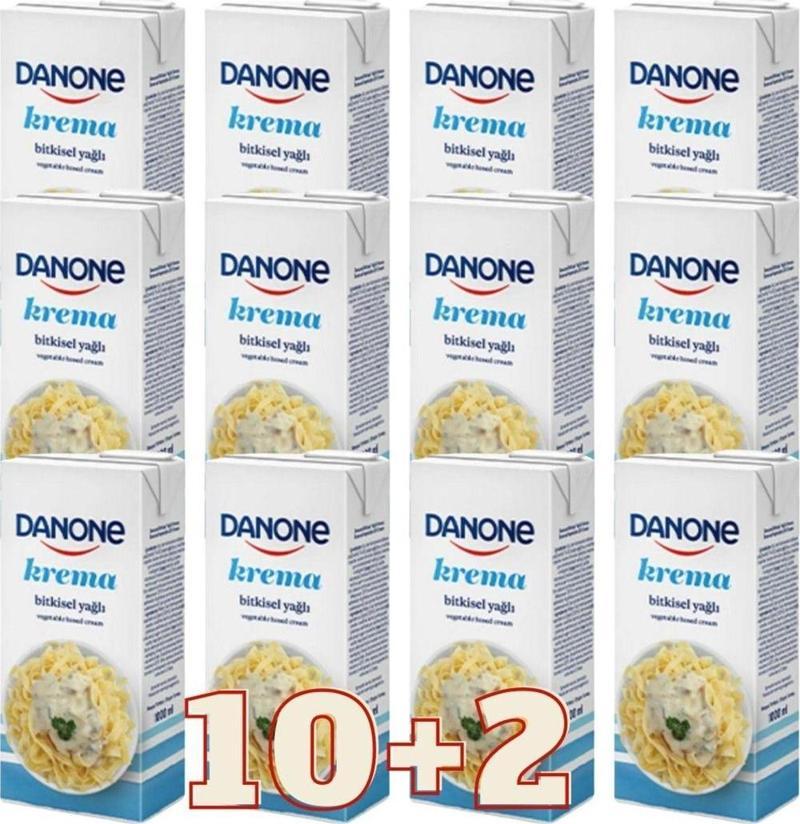 KREMA Danone Bitkisel Krema 1 Lt 10 Adet +2 HEDİYELİ