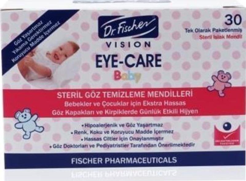 Dr.Fischer EyeCare Bebek Steril Göz Temizleme Mendili - 30'lu Paket