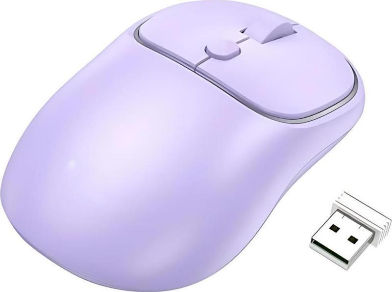 2.4G Çift Modlu Aerodinamik Sessiz Kablosuz Mouse,  Windosw, Linux, Mac Os Uyumlu Mouse