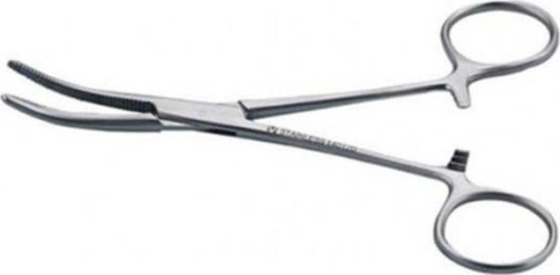 Erbrich Cerrahi Veteriner Hemostatik Pens Eğri-İthal 13 Cm