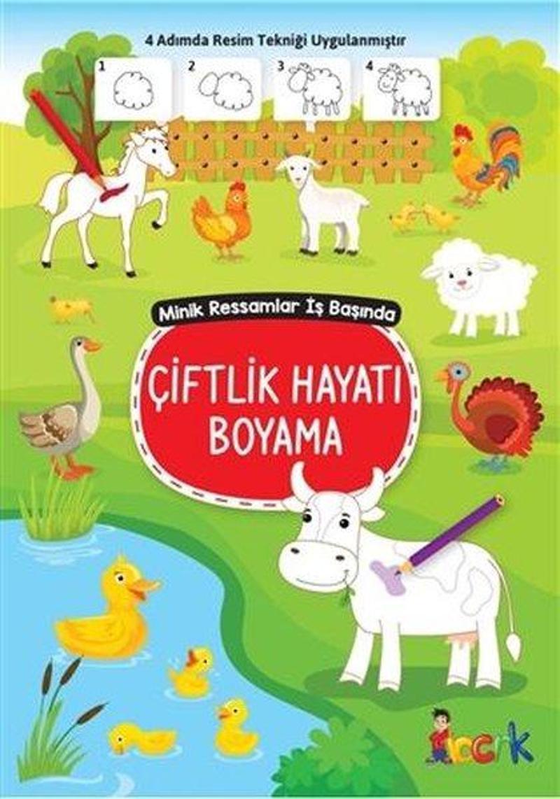 Bıcırık Yayınları Çiftlik Hayatı Boyama - Minik Ressam İş Başında - Kolektif
