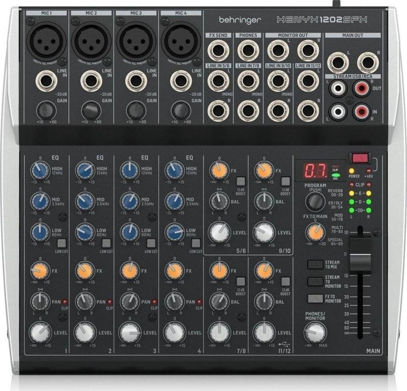 Xenyx 1202Sfx Premium Analog 12-Input Mixer With Usb St