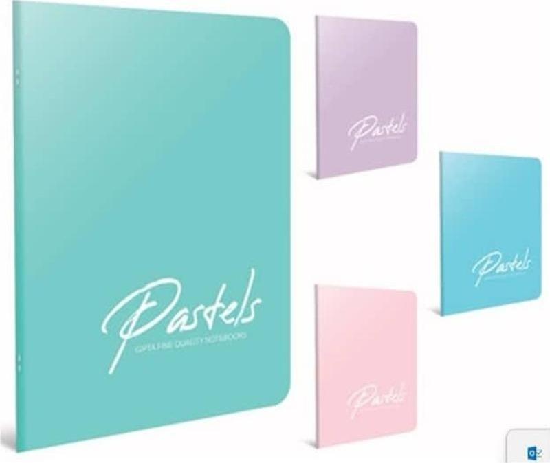 Pastels Tel Dikişli PP Kapak Defter A4 100 yp Çizgili