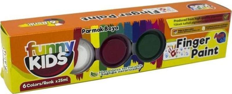 Parmak Boyası 6 Renk x 25 ml Set