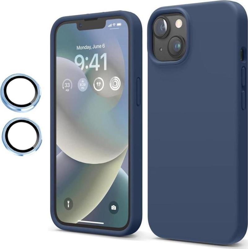 iPhone 14 Kılıf Kamera Lens Hediyeli Nano Lansman Silikon Arka Kapak