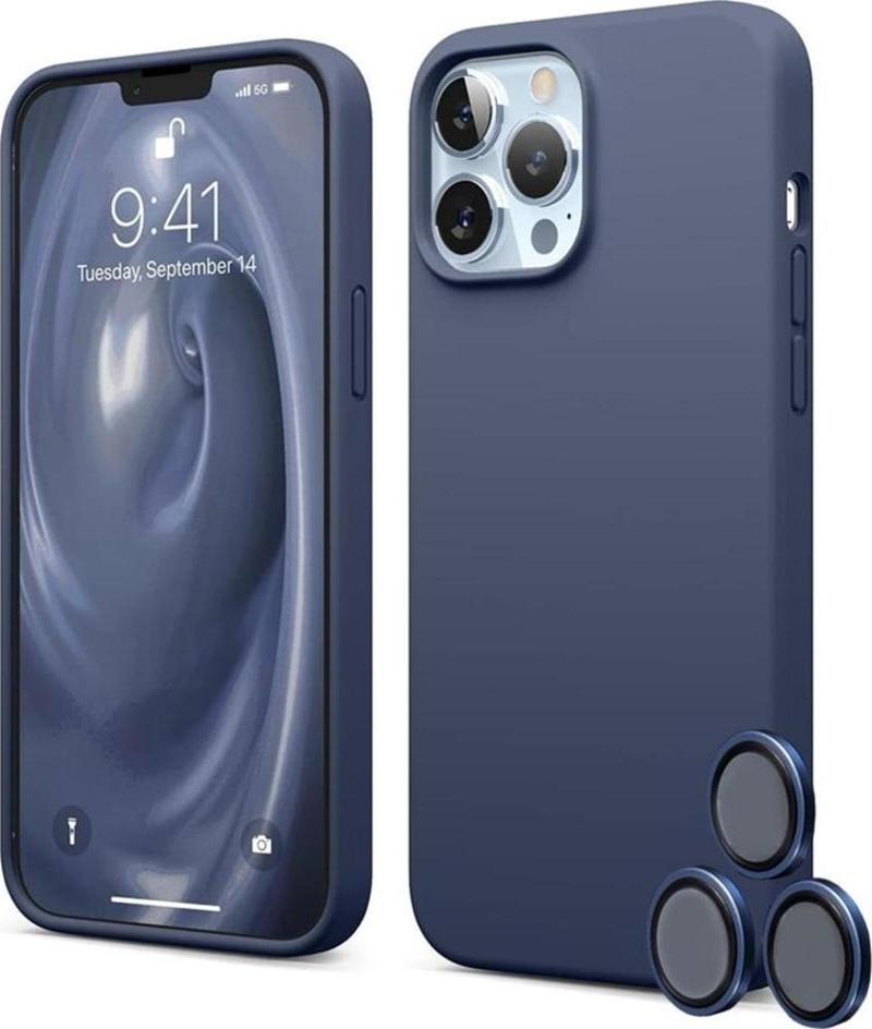 iPhone 15 Pro Kılıf Kamera Lensli Lansman Silikon Kapak