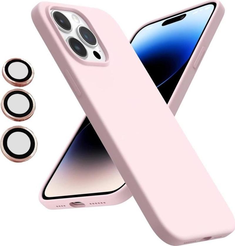 iPhone 15 Pro Max Kılıf Kamera Lensli Lansman Silikon Kapak