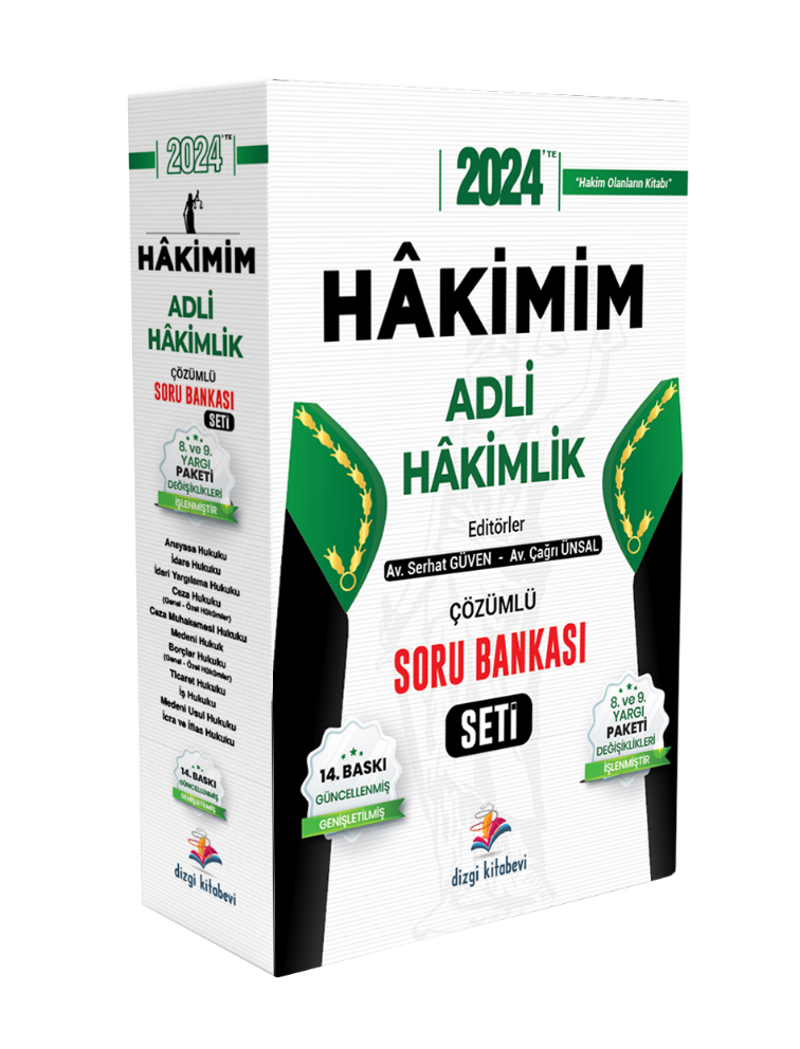 Dizgi Kitap 2024 Hakimim Adli Hakimlik Soru Bankası Seti 14. Baskı