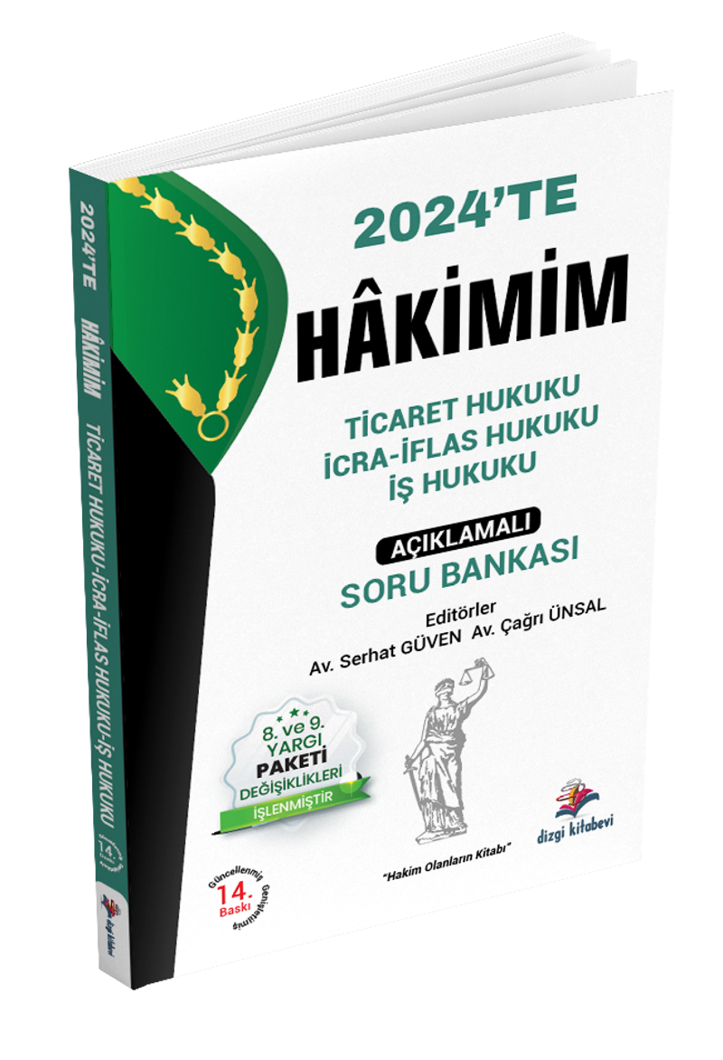 Dizgi 2024 Hakimim Hakimlik Ticaret-İcra ve İflas-İş Hukuku Soru Bankası Çözümlü 14. Baskı Dizgi