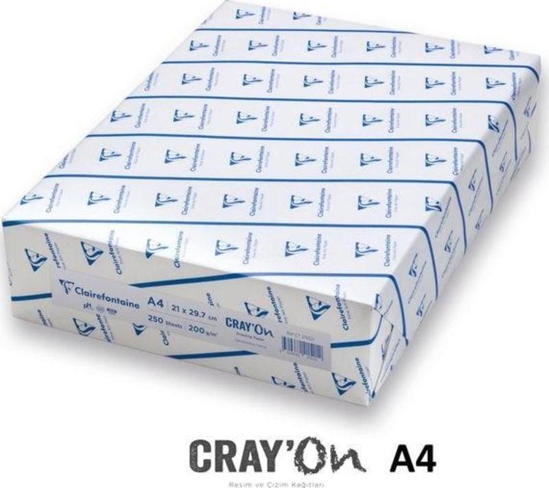 Cray'on Resim Kağıdı 200 gr A4 250'li Paket