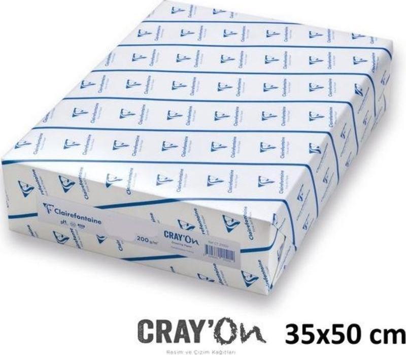 Cray'on Resim Kağıdı 200 gr 35x50 cm 125'li Paket