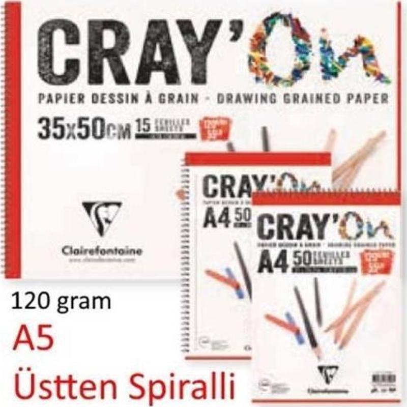 Cray'On Çizim Blok A5 Üstten Spiralli 120 gr. 50 Yaprak