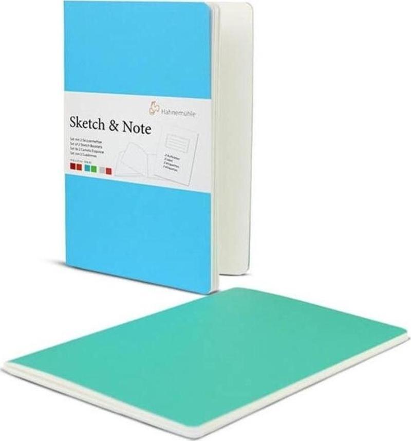 Sketch & Note 2'li Defter 125 gr. A4 Mavi/Yeşil